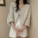 KOREAN COLLECTION 2505 小香风粗花呢夹克外套