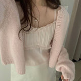 KOREAN COLLECTION 2505 褶皱木耳花边领吊带