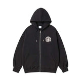 ADLV 2511 AC熊印花拉链连帽卫衣 黑