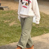 KOREAN COLLECTION 2602 圣诞树印花麻花毛衣