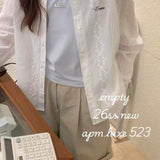 KOREAN COLLECTION 2609 韩版宽松衬衫外套 白