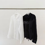 KOREAN COLLECTION 2609 木耳边花苞长袖衬衫