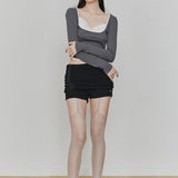 PAIN OR PLEASURE 2604 RUBY HOOK SHORTS (SS ver.) BLACK