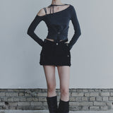 PAIN OR PLEASURE 2605 RUBY HOOK LONG SLEEVE CHARCOAL