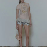 SCULPTOR 2604 Rose Ringer Tee Peach Fuzz