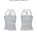 PAIN OR PLEASURE 2607 ANGEL SHIRRING TOP LIGHT MINT