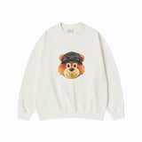 ADLV 2511 3D AC熊圆领卫衣 米白