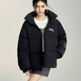 MacyMccoy 2410 廓形百搭棉服外套 黑