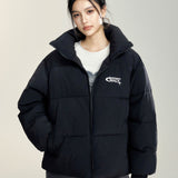 MacyMccoy 2410 廓形百搭棉服外套 黑