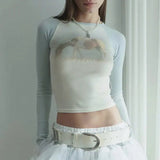 SCULPTOR 2511 Good Karma Raglan Tee Cream/Baby Blue