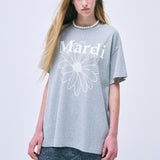 MARDI MERCREDI 2506 UNISEX TSHIRT FLOWERMARDI_GREY IVORY