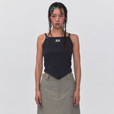 REST & RECREATION SS2404 ARROW POINT SLEEVELESS TOP CHARCOAL