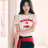 ROLAROLA 2603 MAISON DE ROLA EMBROIDERY T-SHIRT WHITE