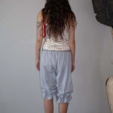 SCULPTOR 2602 Cottage Cotton Capri Pants Sky Blue