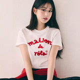 ROLAROLA 2603 MAISON DE ROLA EMBROIDERY T-SHIRT WHITE