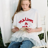 ROLAROLA 2603 MAISON DE ROLA EMBROIDERY T-SHIRT WHITE