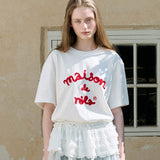 ROLAROLA 2603 MAISON DE ROLA EMBROIDERY T-SHIRT WHITE