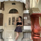 SEOOOCOOKIE 2601 Momo Charcoal Ribbon Top