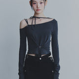 PAIN OR PLEASURE 2605 RUBY HOOK LONG SLEEVE CHARCOAL