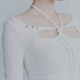 PAIN OR PLEASURE 2608 WRINKLED ORCHID TOP IVORY