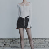 PAIN OR PLEASURE 2608 WRINKLED ORCHID TOP IVORY