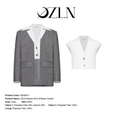 OZLANA SS2310 Pseduo Shirt & Blazer Combo