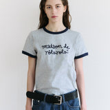 ROLAROLA 2603 MAISON DE ROLA RINGER T-SHIRT GY+NV