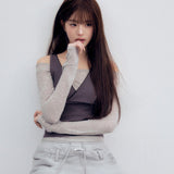 ROLAROLA 2604 NUBASIC LAYERED SLEEVELESS SET GY+CH