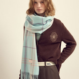 MARDI MERCREDI 2604 WOOL MUFFLER CHECK MINT
