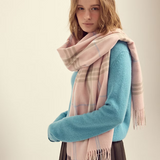 MARDI MERCREDI 2604 WOOL MUFFLER CHECK PINK