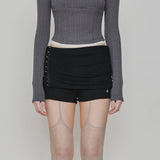 PAIN OR PLEASURE 2604 RUBY HOOK SHORTS (SS ver.) BLACK