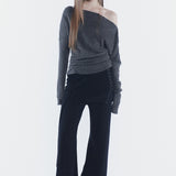 PAIN OR PLEASURE 2608 RUBY HOOK LAYERED PANTS BLACK