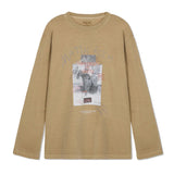 MATIN KIM 2604 Pigment Long Sleeve Top (Beige)
