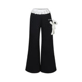 13DE MARZO | 2602 Lace Edge Sweatpants Black