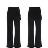 PAIN OR PLEASURE 2608 RUBY HOOK LAYERED PANTS BLACK