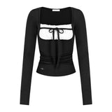 ILLIGO 2610 ROSY SQUARE-NECK TOP BLACK