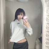 REST & RECREATION SS2404 ARROW POINT HOODIE LIGHT GRAY