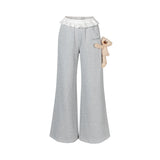 13DE MARZO | 2602 Lace Edge Sweatpants Grey