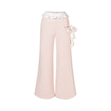 13DE MARZO | 2602 Lace Edge Sweatpants Pink