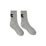 REST & RECREATION SS2404 Logo Mid Socks Grey