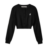 REST & RECREATION SS2404 Crop Knit Cardigan Black