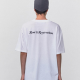 REST & RECREATION SS2404 Logo Oversized T-Shirt White