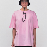 REST & RECREATION SS2404 Logo Oversized T-Shirt Pink