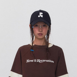 REST & RECREATION SS2404 Logo Cotton Ball Cap Black