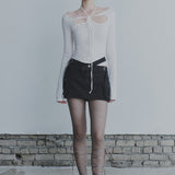 PAIN OR PLEASURE 2608 WRINKLED ORCHID TOP IVORY
