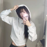 REST & RECREATION SS2404 ARROW POINT HOODIE LIGHT GRAY