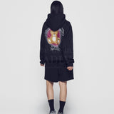 ADLV 2512 模糊素描熊连帽衫 黑