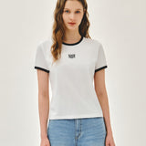 MARITHE 2603 W 经典 LOGO 高领T恤 白