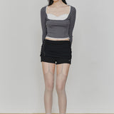 PAIN OR PLEASURE 2604 RUBY HOOK SHORTS (SS ver.) BLACK