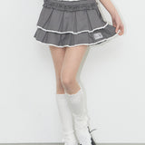 ILLIGO 2610 DOLLY PLEATED MINI SKIRT CHARCOAL